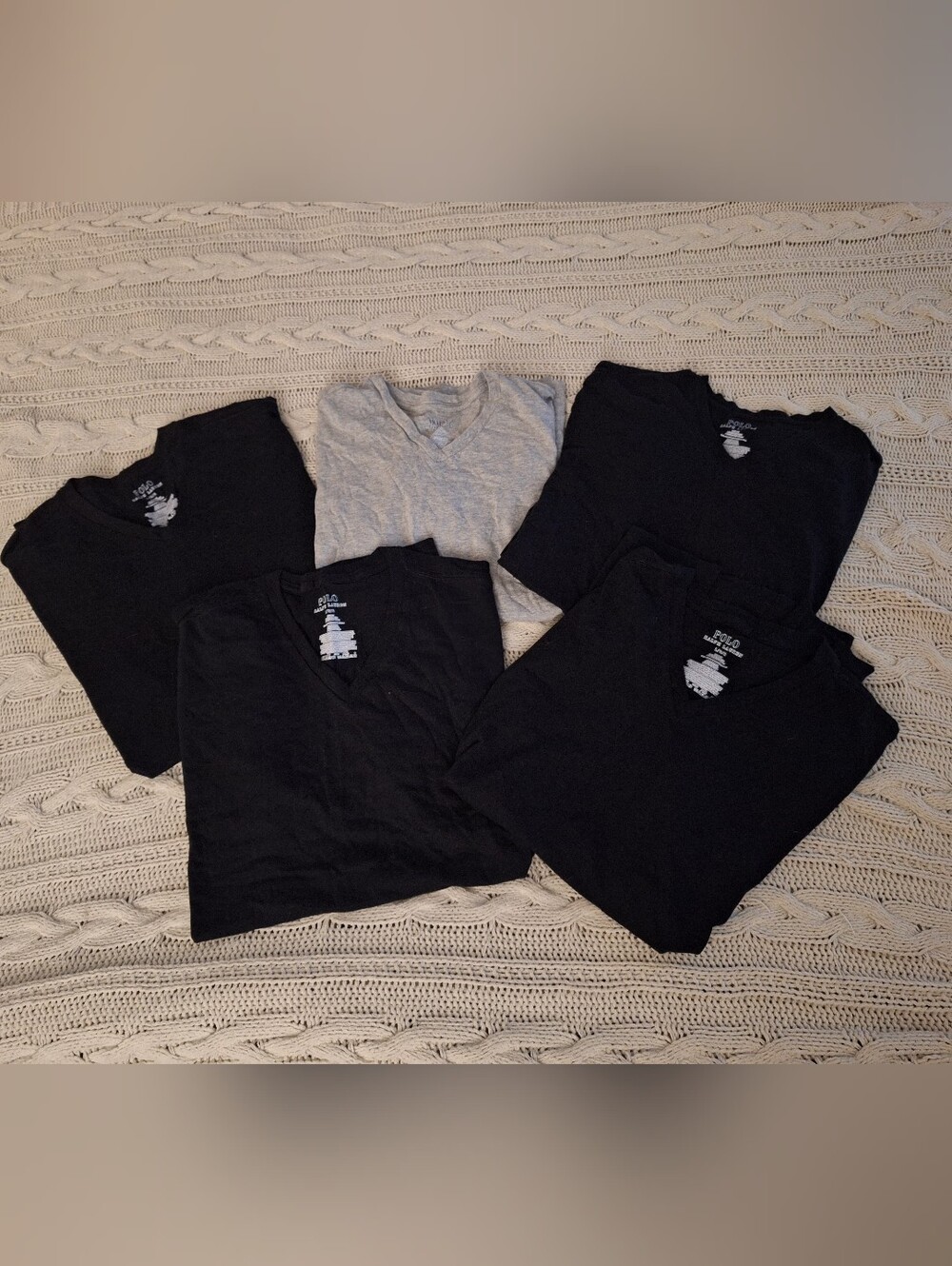 Men's Polo Ralph Lauren V Neck Shirts Bundle Size Large